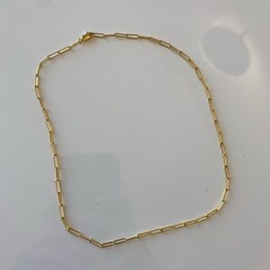 ADORNIA - 14K Gold Plated Sterling Silver Paper Clip Necklace